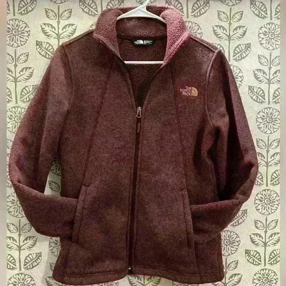 Women's Size Small The North Face Full Zip Up Jacket - Like New maroon casual - Picture 3 of 5